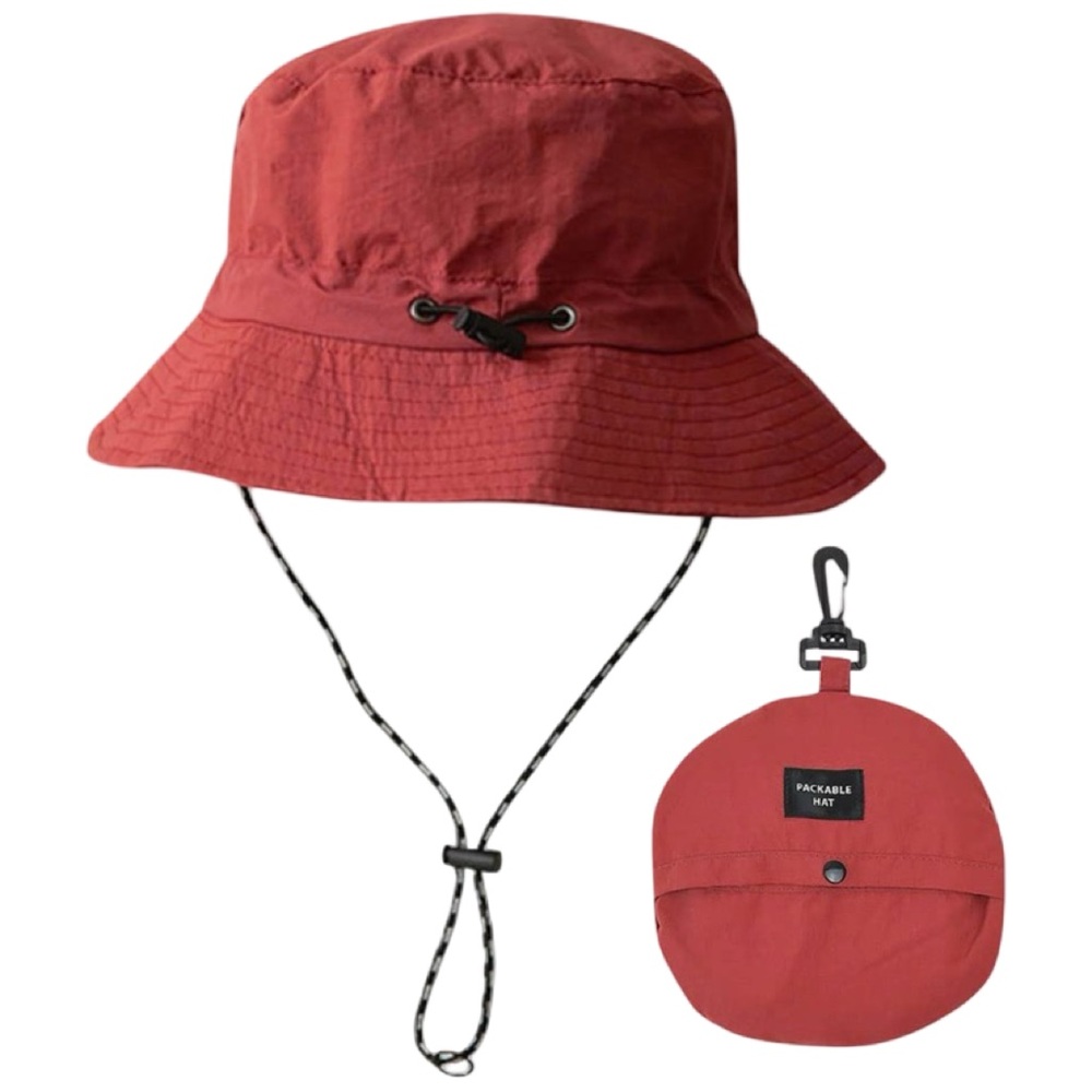 Red Packable Bucket Unisex Hat